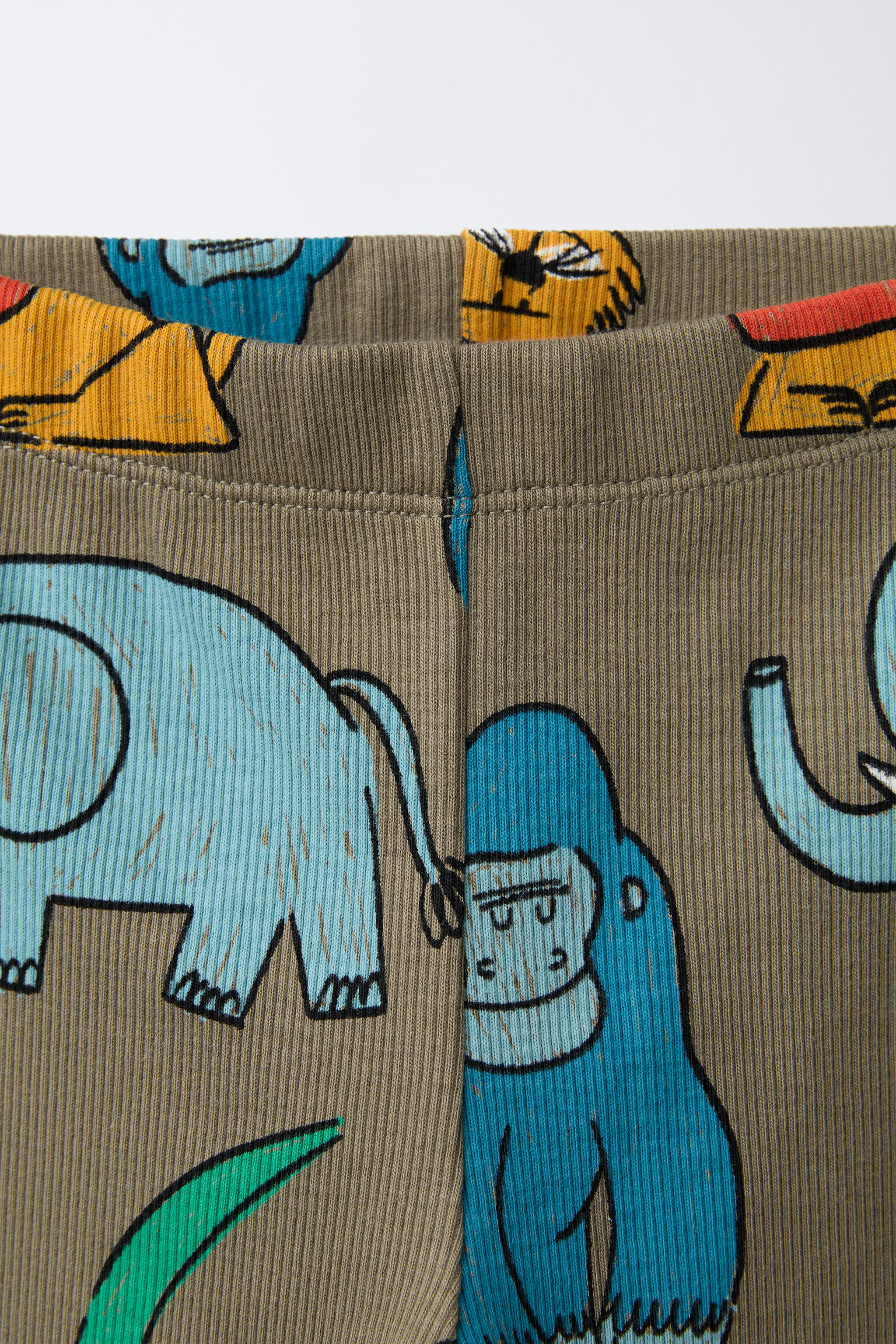 LEGGING CÔTELÉ IMPRIMÉ ANIMAUX